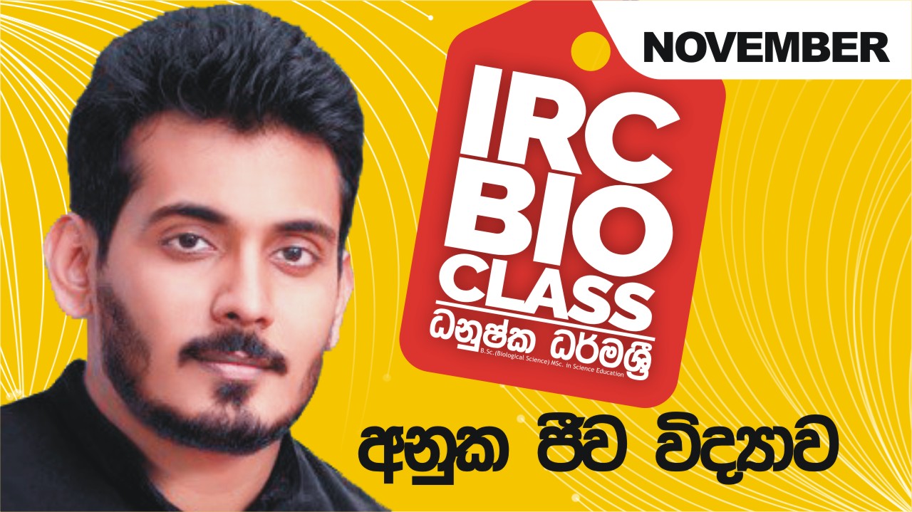 November Month&nbsp;IRC&nbsp;(2023/2024/2025 Theory)ප්&zwj;රාග් න්&zwj;යෂ්ටික හා සූ න්&zwj;යෂ්ටික වර්ණදේහ වල ව්&zwj;යුහය නිර්මාණය,DNA ප්&zwj;රතිවලිතය, ජාන හා ඒවා ක්&zwj;රියා කරන ආකාරය&nbsp;&nbsp;November මාසය තුළදී අන්තර්ගත විෂය කොටස් වේ.සැ. යු. - අදාල මාසය තුළ&nbsp; physical පන්තියේ සියලුම සජීවී videos මෙහි අන්තර්ගත කර ඇත.එක වීඩියෝවක්&nbsp;මාසයක් තුළ&nbsp;3 වරක්&nbsp; පමණක් නැරඹිය හැකි බව කරුණාවෙන් සලකන්න....&nbsp;